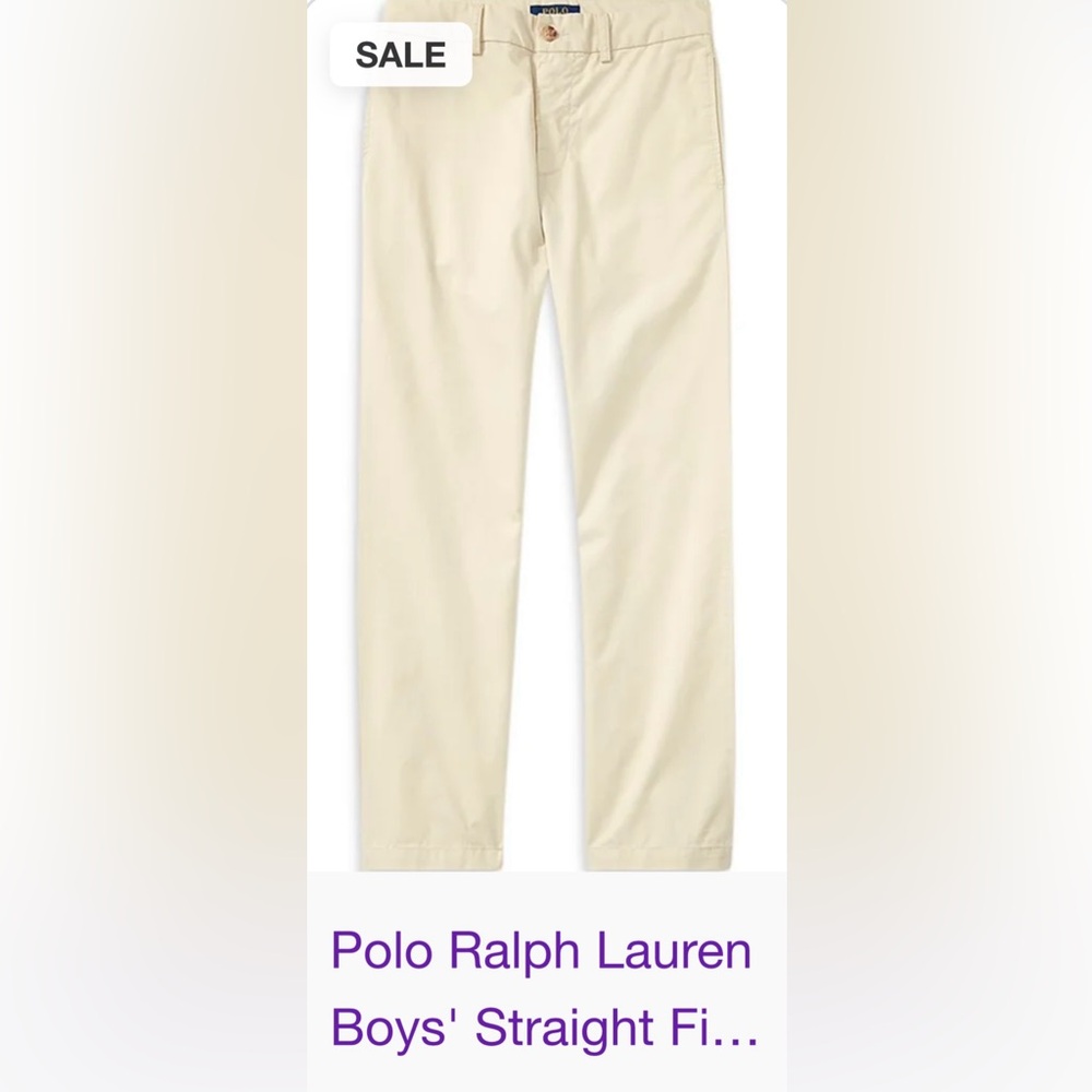 Boys Polo Ralph Lauren Straight Fit Preppy Pants